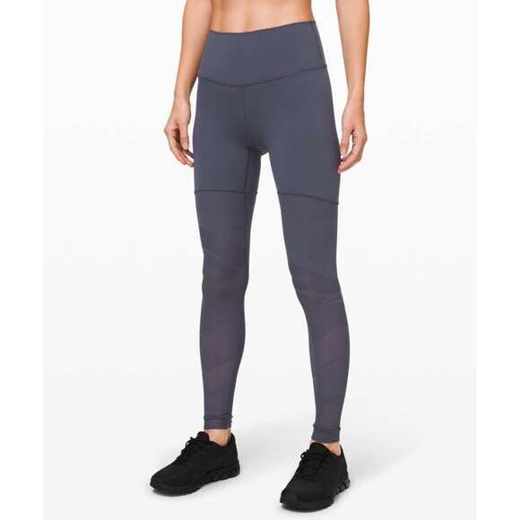 Lululemon Sheer Will High-Rise Tight 28" *Pulse Stone Blue W5CESS Size 8 Nulux - Picture 1 of 9